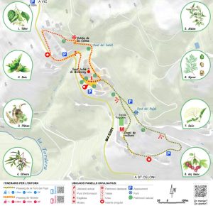 Mapa itineraris blau i vermell