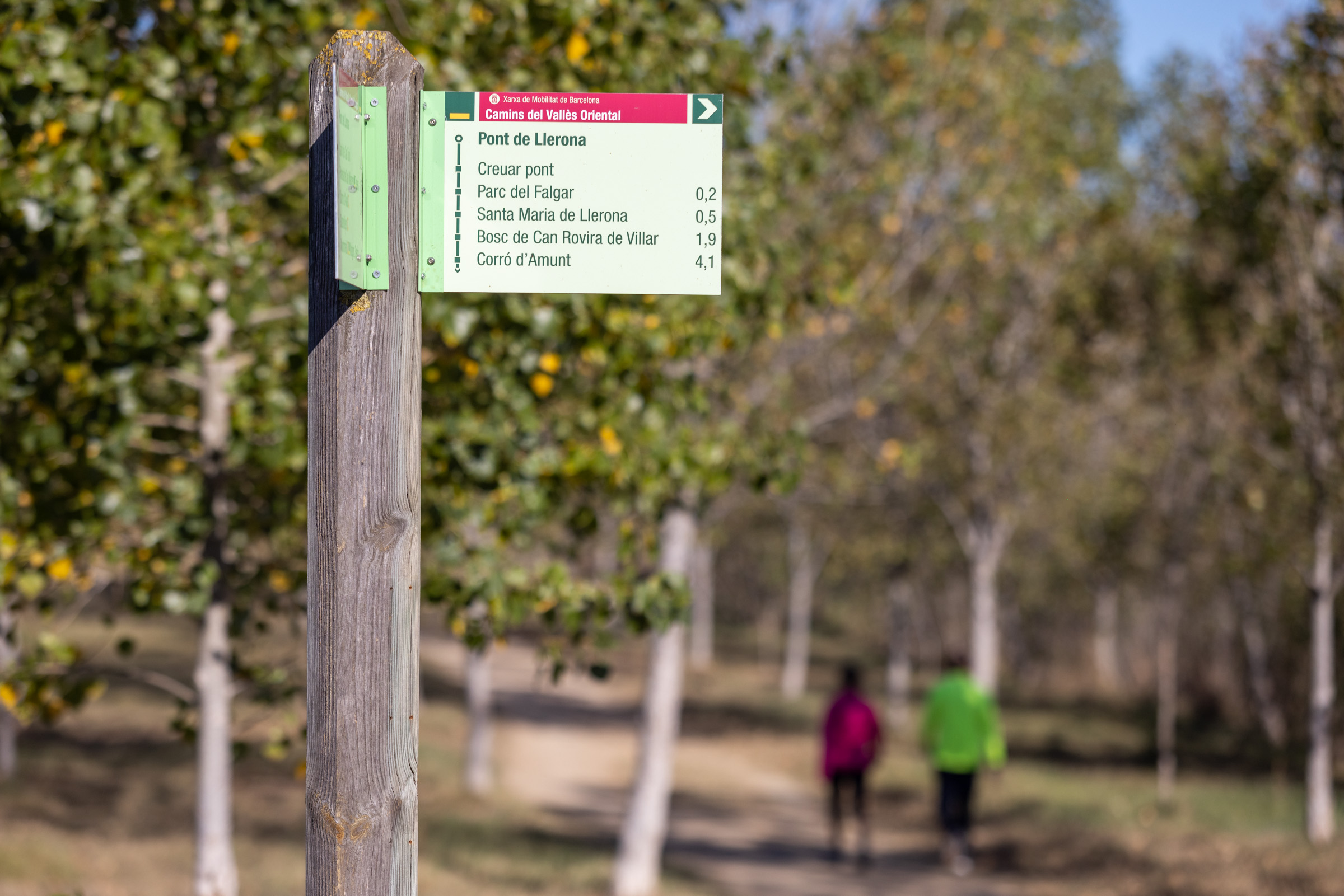 Plaques de senyalització dels eixos fluvials del Vallès Oriental