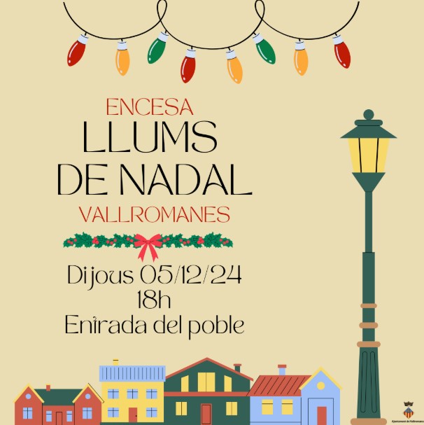 Encesa llums de Nadal a Vallromanes